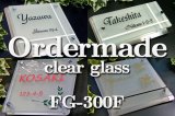 激安フルオーダーガラス表札 クリアタイプ ステンレスプレート付き 