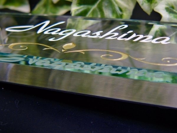 画像3: マンション向けガラス表札 焼付塗装 (3)