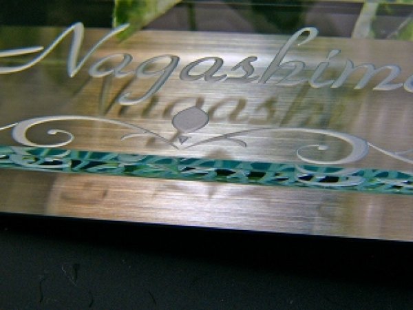 画像3: マンション向けガラス表札 深彫りフロスト文字仕上げ (3)